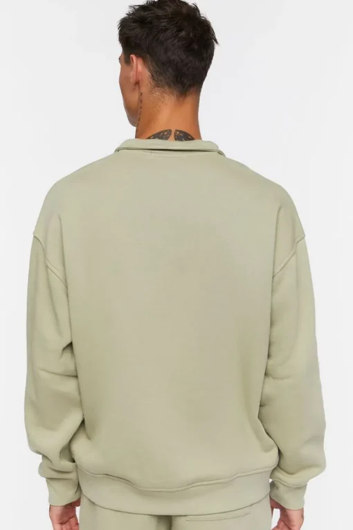 Flocked Still Going Graphic Half-Zip Pullover