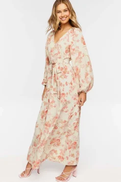 Floral Belted Maxi Dress