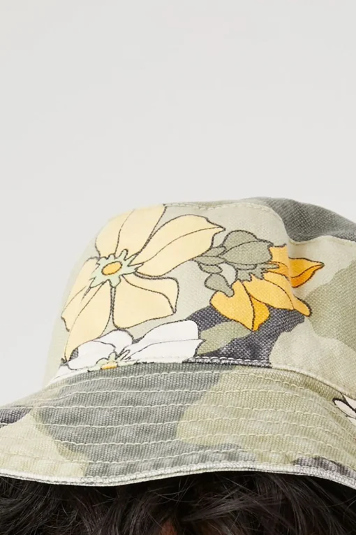 Floral Camo Print Bucket Hat