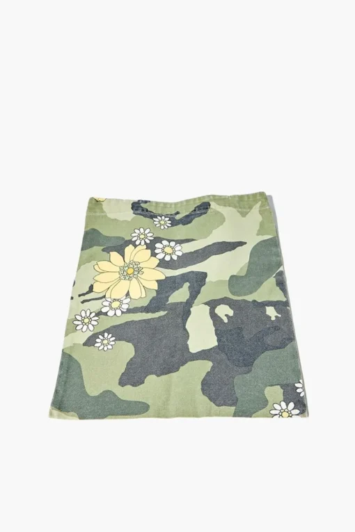 Floral Camo Print Tote Bag