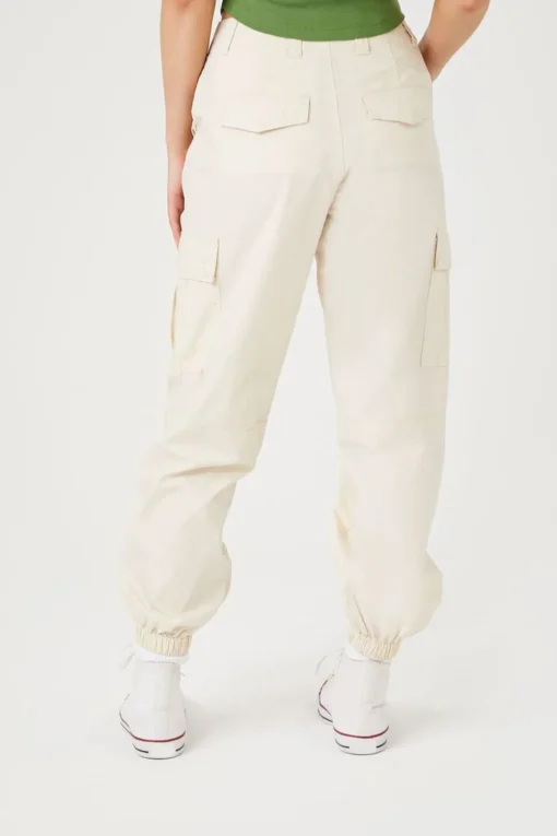 Floral Embroidered Cargo Joggers