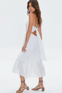 Floral Eyelet Midi Dress