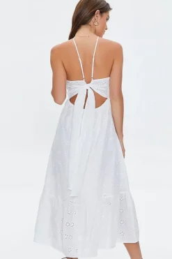 Floral Eyelet Midi Dress