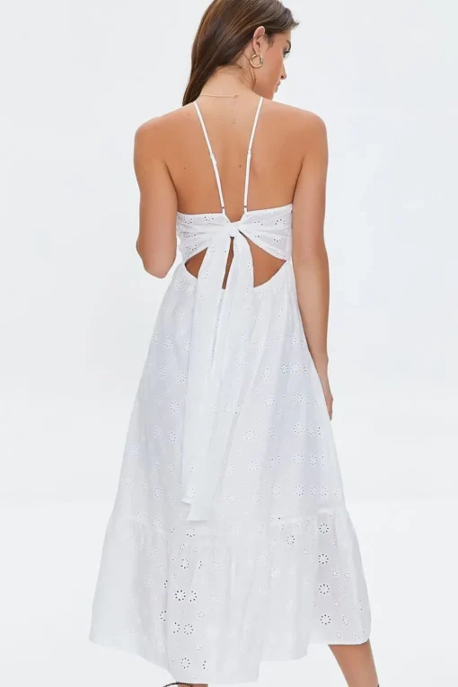 Floral Eyelet Midi Dress