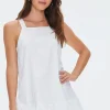 Floral Eyelet Tie-Back Mini Dress
