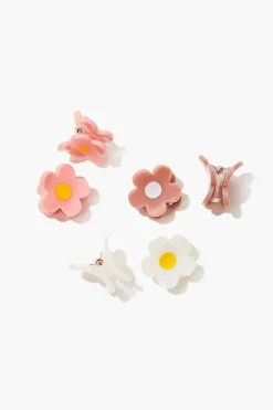 Floral Hair Claw Clip Set