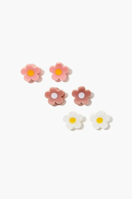 Floral Hair Claw Clip Set