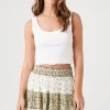 Floral Patchwork Tiered Mini Skirt