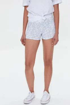 Floral Print Biker Shorts