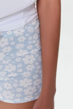 Floral Print Biker Shorts