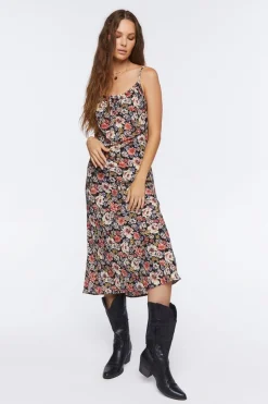 Floral Print Cami Midi Dress