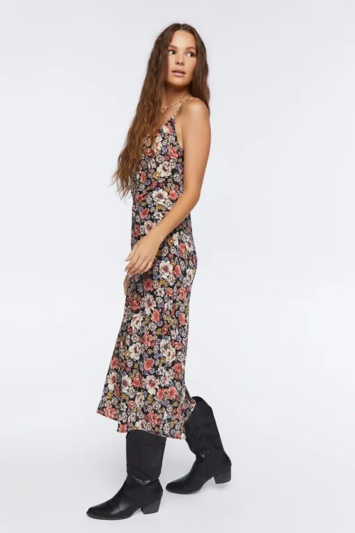 Floral Print Cami Midi Dress