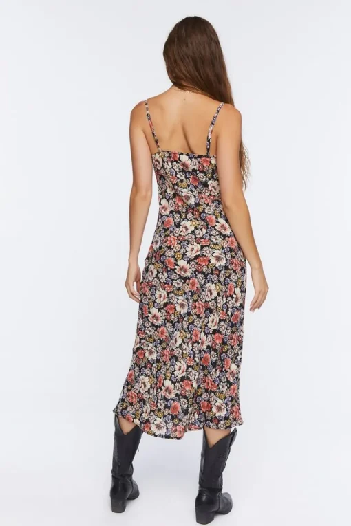 Floral Print Cami Midi Dress