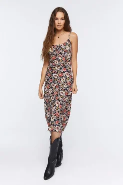 Floral Print Cami Midi Dress