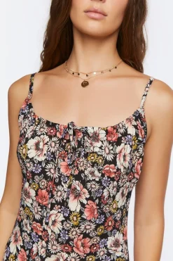 Floral Print Cami Midi Dress