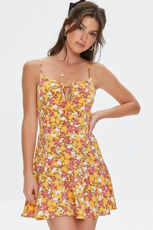 Floral Print Cami Mini Dress