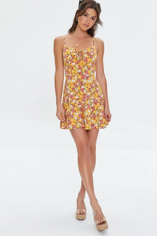 Floral Print Cami Mini Dress