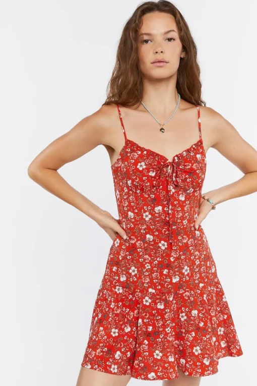 Floral Print Cami Mini Dress