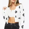 Floral Print Cardigan Sweater