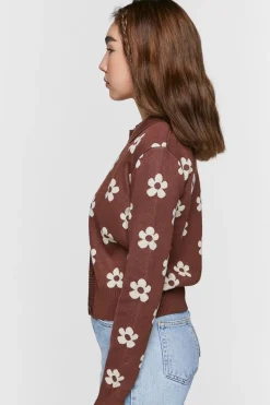 Floral Print Cardigan Sweater