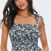 Floral Print Chiffon Top