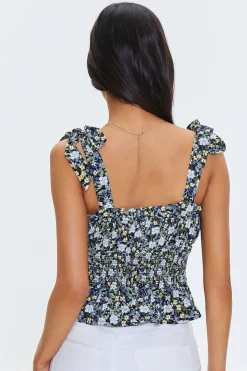 Floral Print Chiffon Top