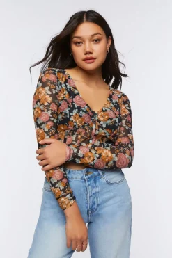 Floral Print Crop Top