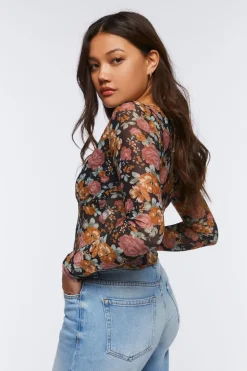 Floral Print Crop Top