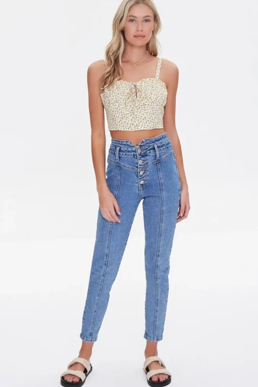 Floral Print Crop Top