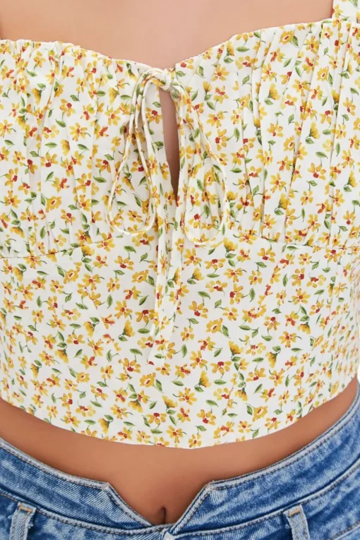 Floral Print Crop Top