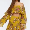 Floral Print Crop Top & Mini Skirt Set