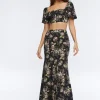 Floral Print Crop Top & Skirt Set