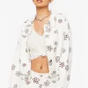 Floral Print Denim Trucker Jacket