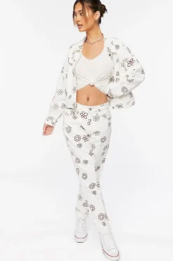 Floral Print Denim Trucker Jacket