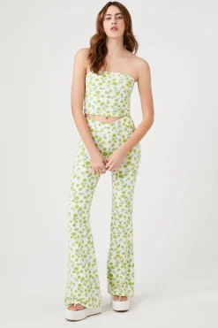Floral Print Flare Pants