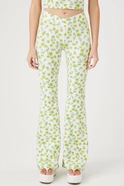 Floral Print Flare Pants