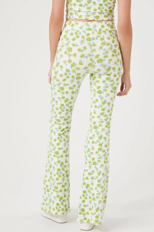 Floral Print Flare Pants