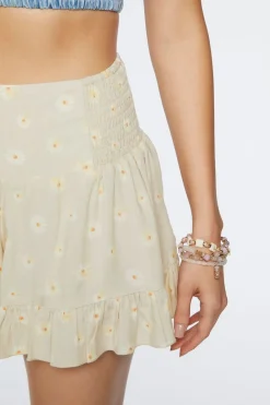 Floral Print Flounce Shorts