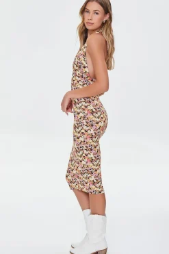 Floral Print Halter Dress