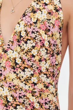 Floral Print Halter Dress