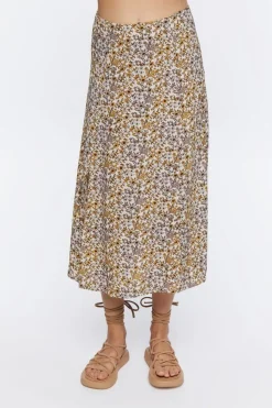 Floral Print Midi Skirt