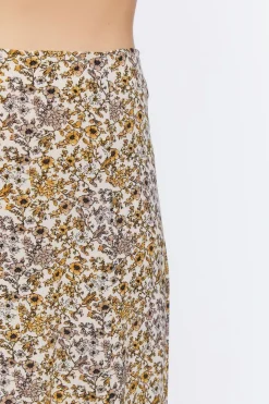 Floral Print Midi Skirt