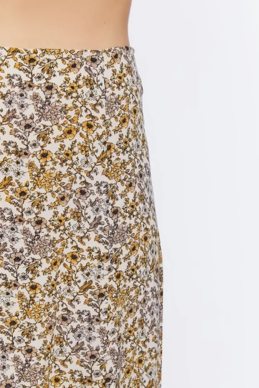 Floral Print Midi Skirt