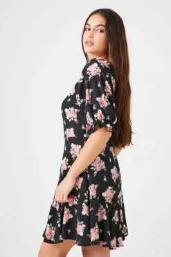 Floral Print Mini Dress
