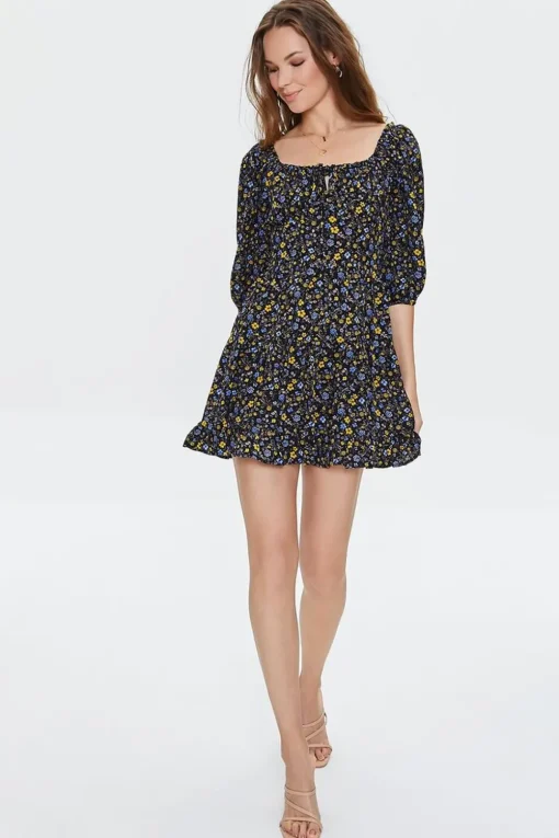 Floral Print Mini Dress