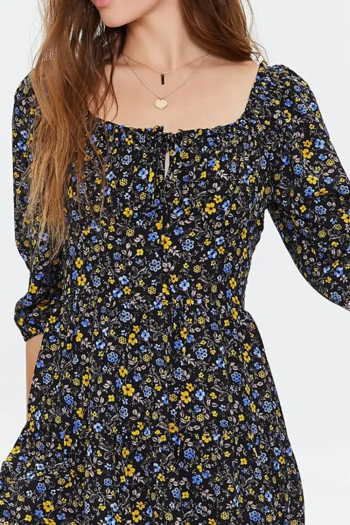Floral Print Mini Dress