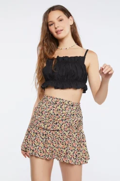 Floral Print Mini Skirt