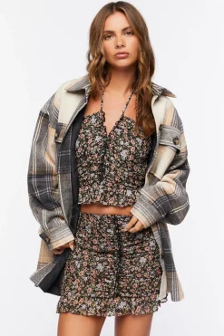 Floral Print Mini Skirt