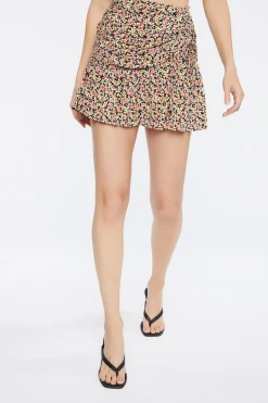 Floral Print Mini Skirt