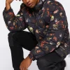 Floral Print Puffer Jacket